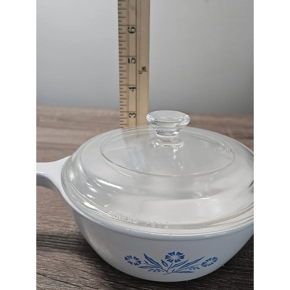 Vintage Corning Ware Blue Cornflower P-81-B 1 PINT Dish with Pyrex Lid P-81-C